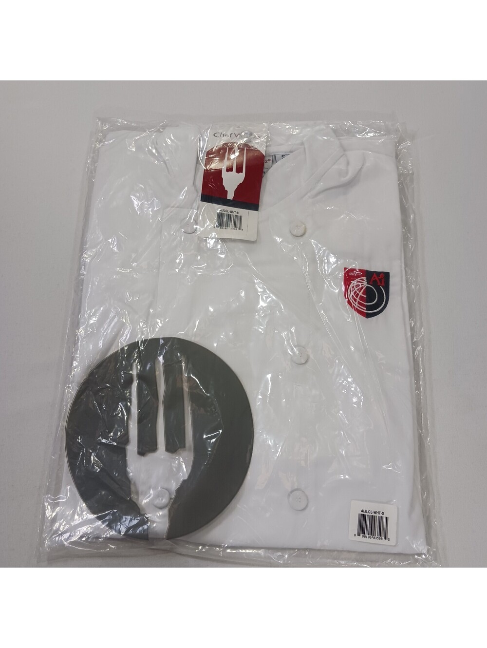Chef Works Size S Chef Shirt Long Sleeve White Kitchen Industrial Work Uniform